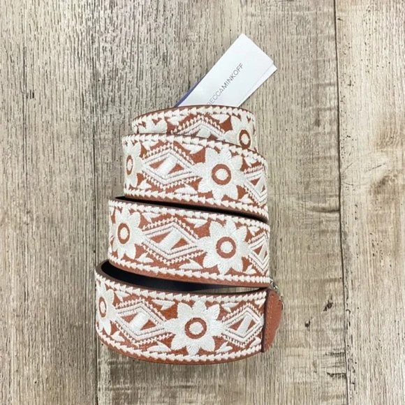 Rebecca Minkoff Guitar Purse Strap in WHITE EMBROIDERED - Picture 3 of 3